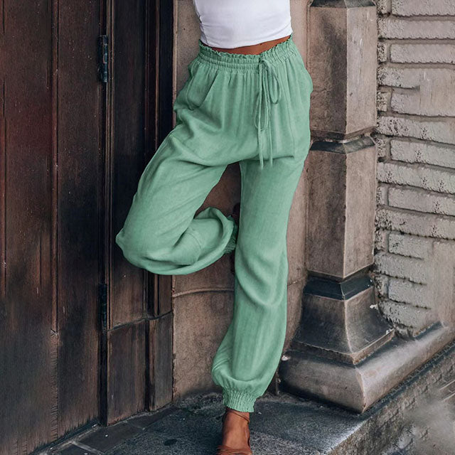 Luisa | Elegantní kalhoty se stahovací šňůrkou