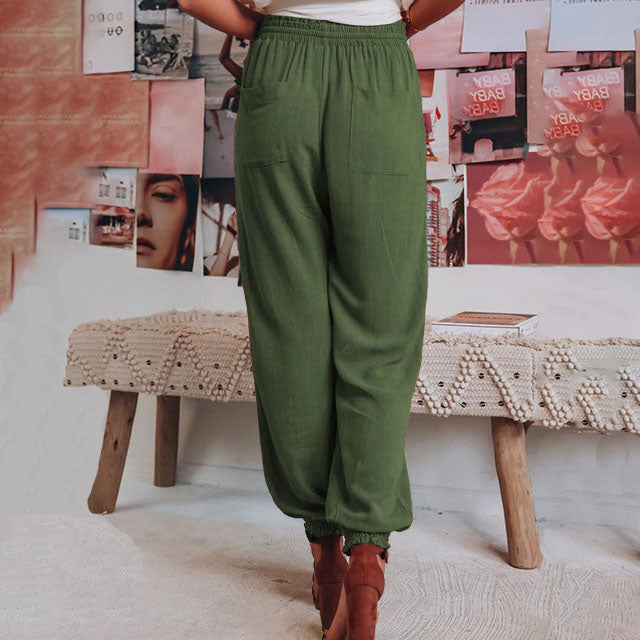 Luisa | Elegantní kalhoty se stahovací šňůrkou