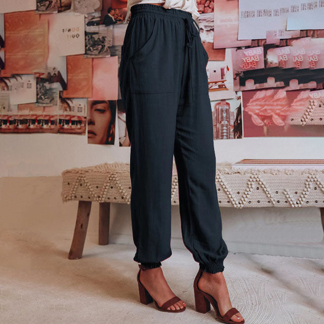 Luisa | Elegantní kalhoty se stahovací šňůrkou