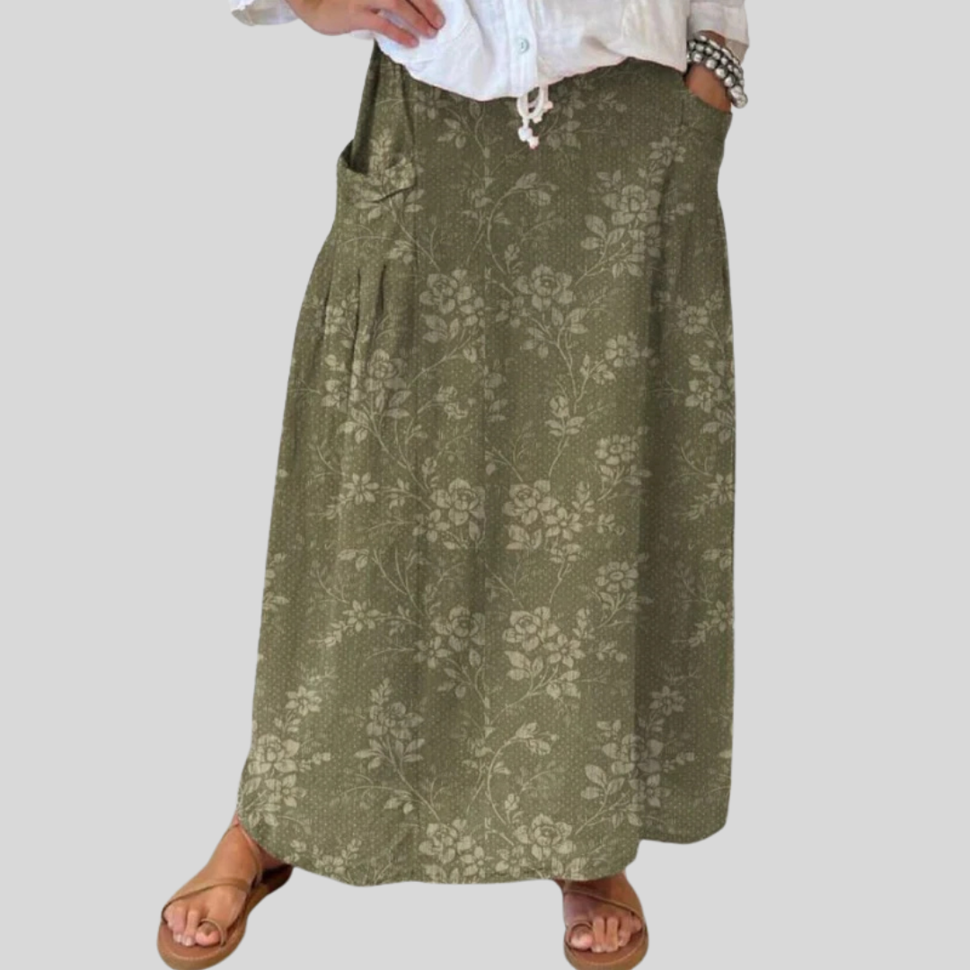 Aneta | Lehká vzorovaná sukně
