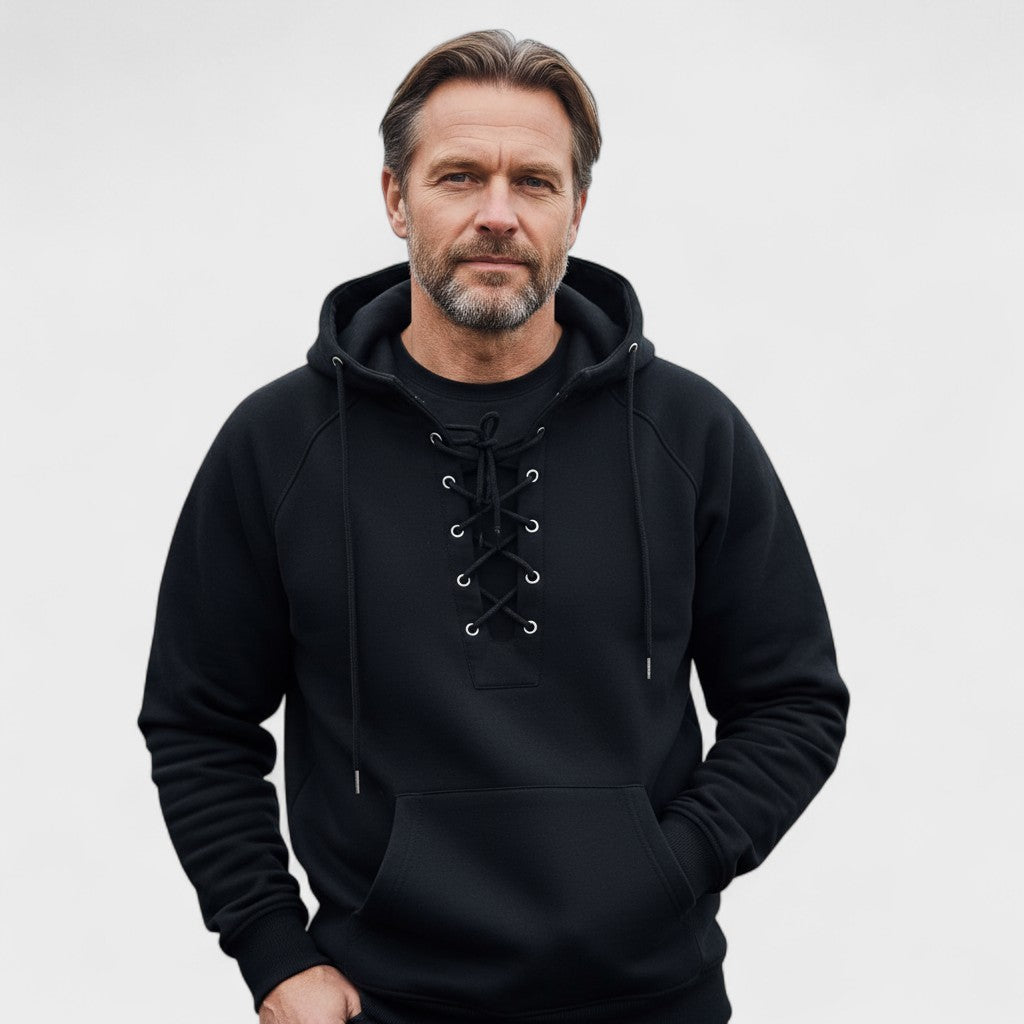 David - Mikina s kapucí a šněrováním – fotografie 3