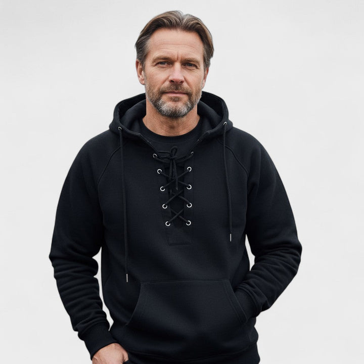 David - Mikina s kapucí a šněrováním – fotografie 3