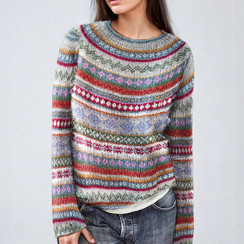 Anna | Klasický svetr se vzorem Fair Isle