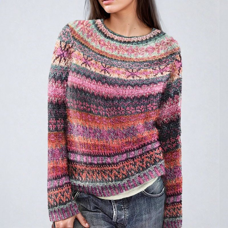 Anna | Klasický svetr se vzorem Fair Isle