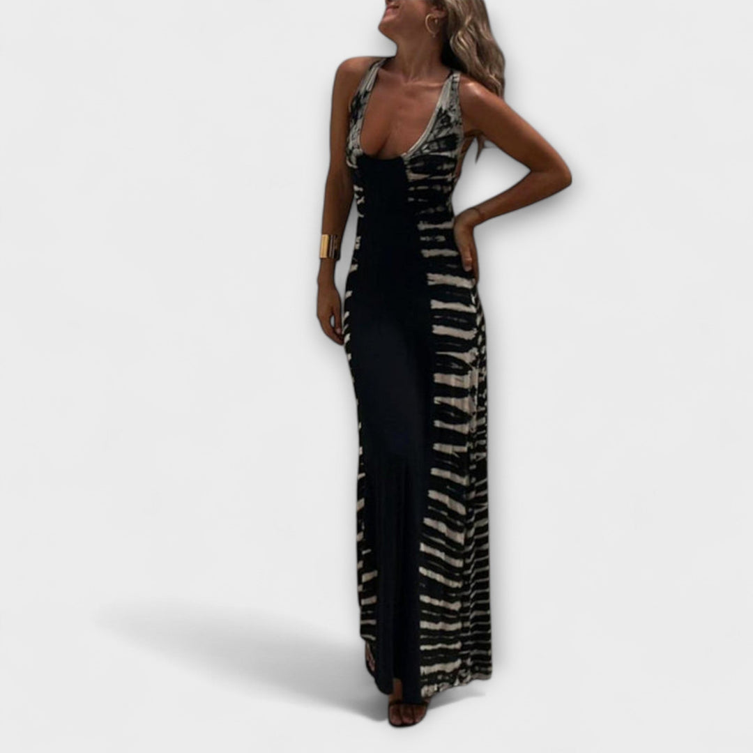 Diana | Maxi šaty s batikovaným motivem hvězdné oblohy