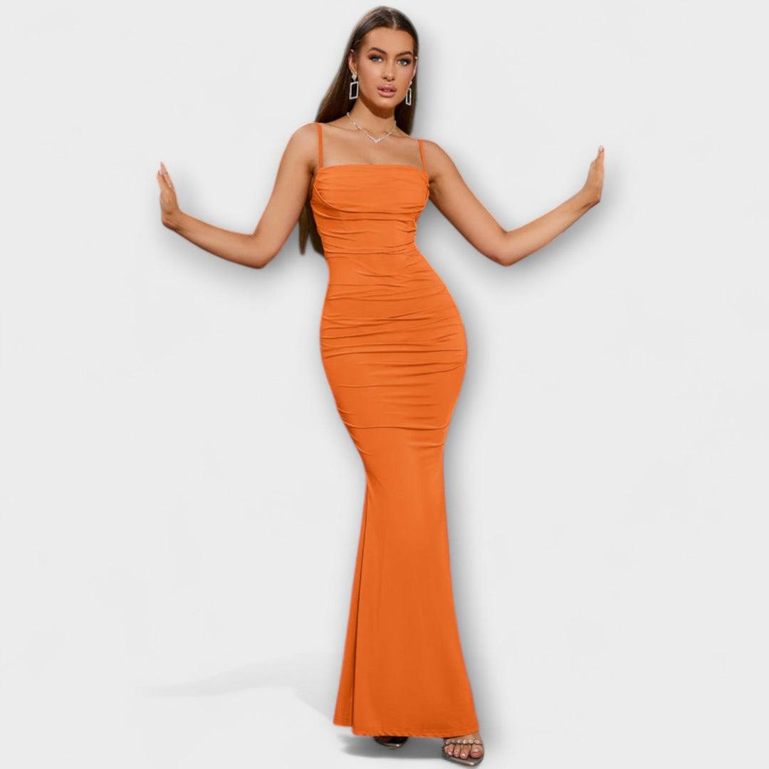 Kateřina | Elegantní dlouhé šaty s volány