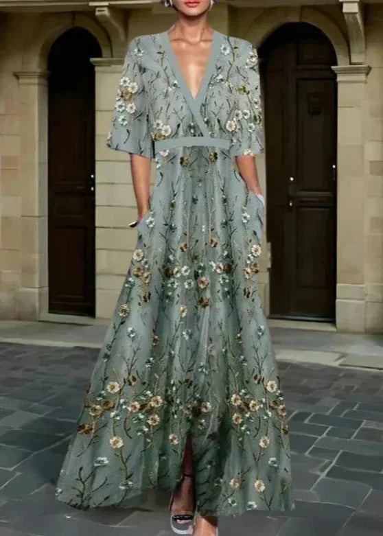 Renata | Elegantní květované dlouhé šaty