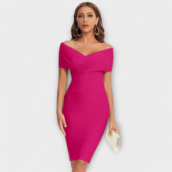 Bohumila | Elegantní šaty s výstřihem do V