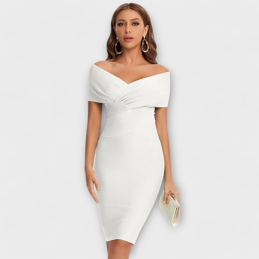 Bohumila | Elegantní šaty s výstřihem do V