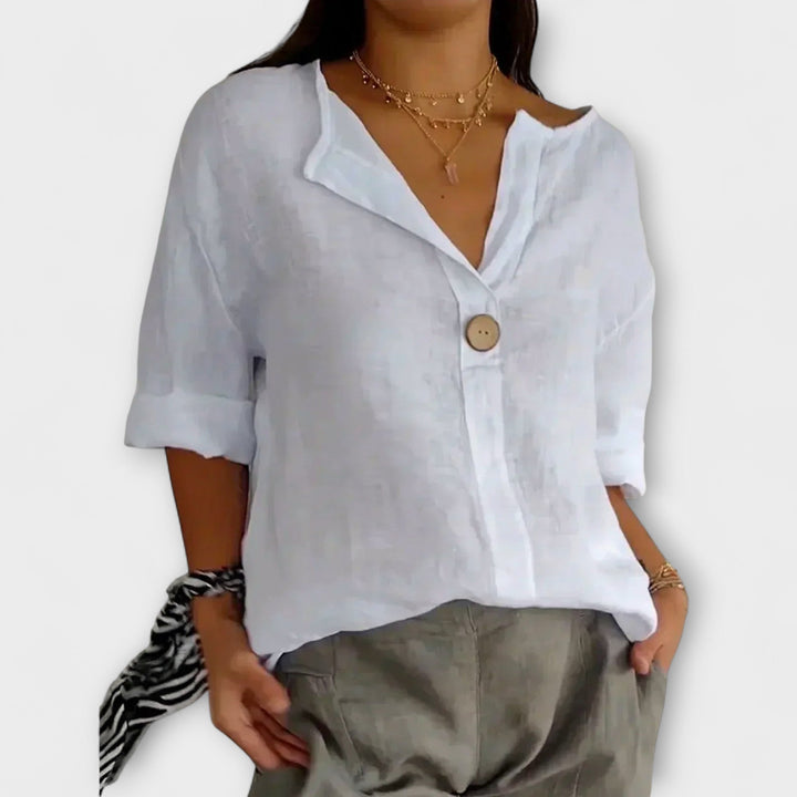Terezie | Elegantní halenka s výstřihem do V