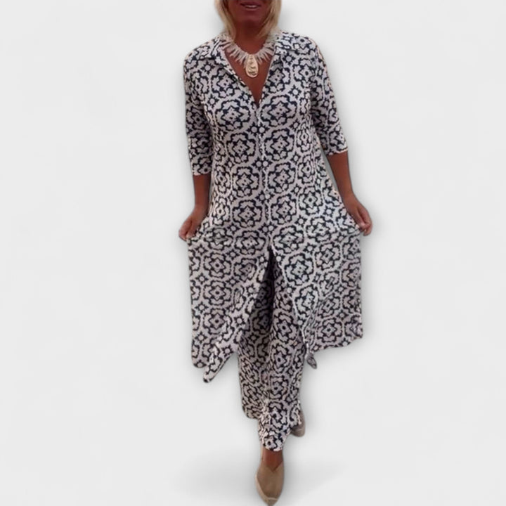 Zlata | Elegantní souprava s geometrickým vzorem
