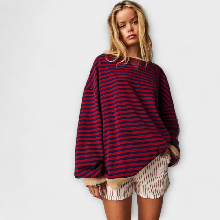 Natálie | Oversize pruhovaný svetr