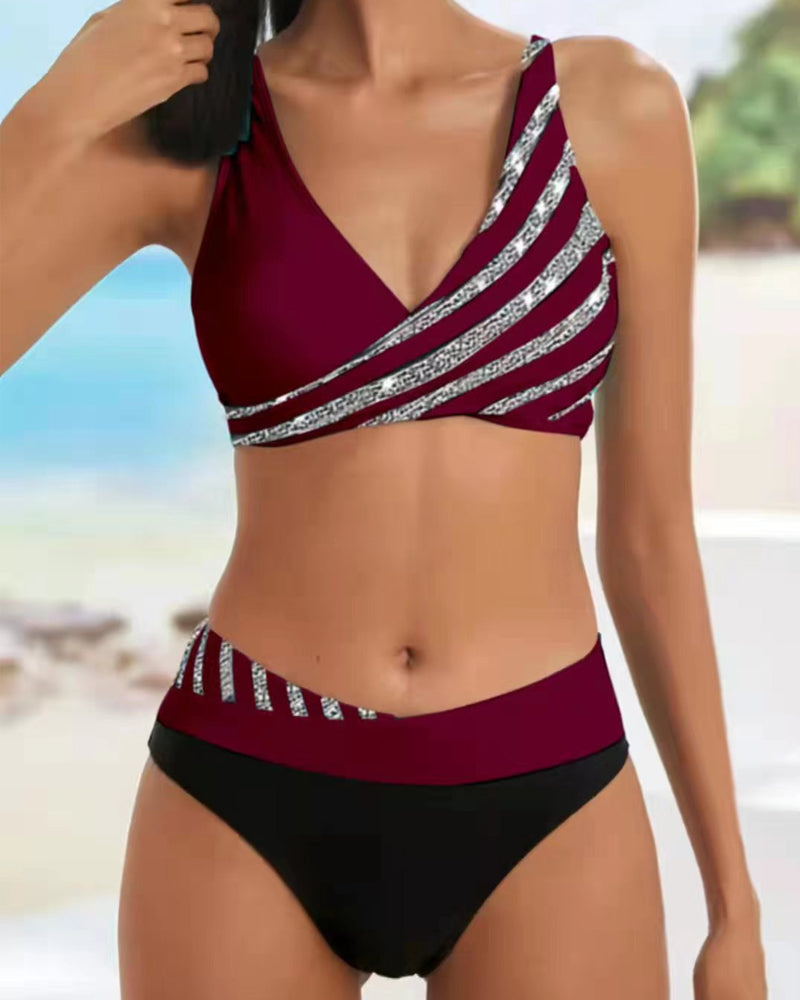 Marie | Vzorované bikiny v teplých barvách