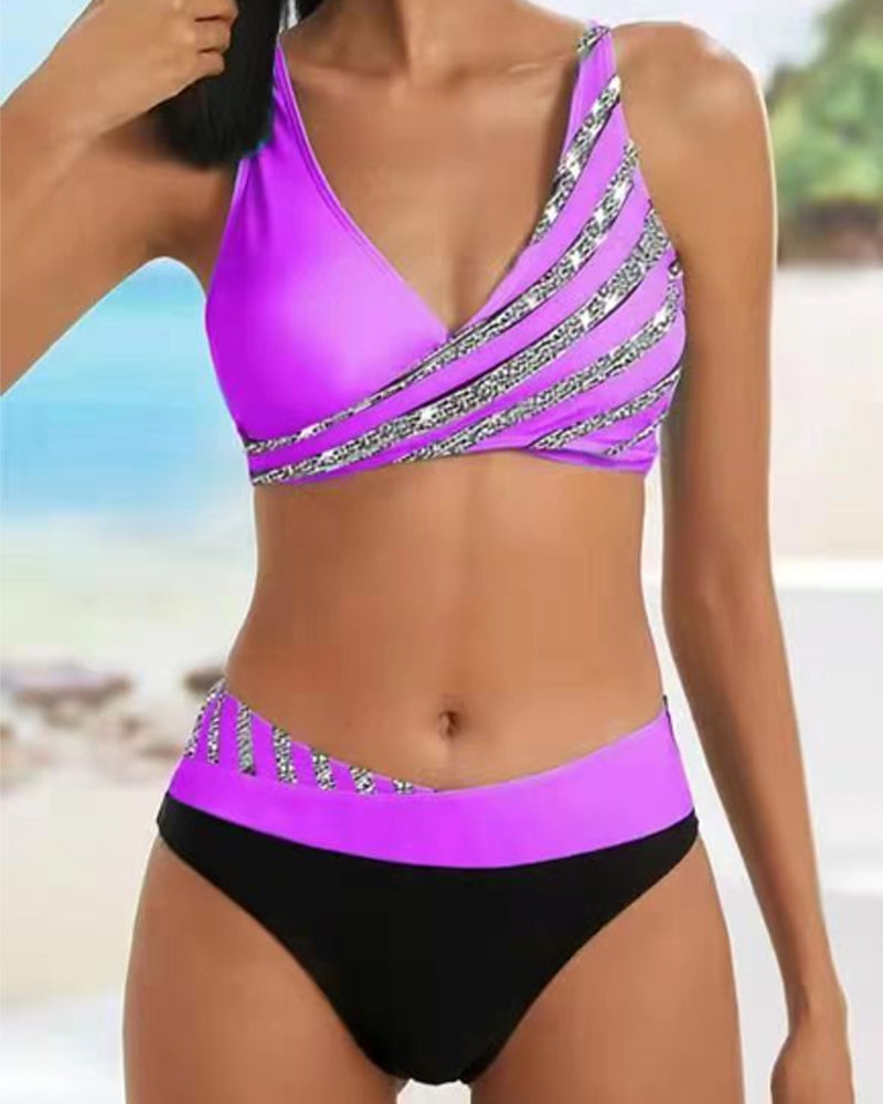 Marie | Vzorované bikiny v teplých barvách