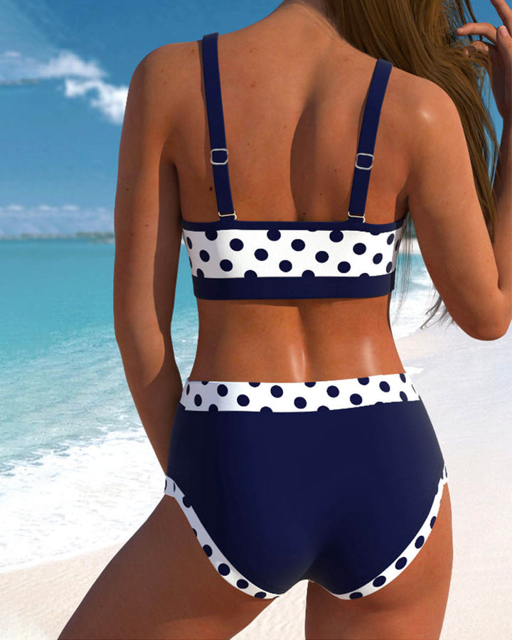 Věra | Puntíkované bikiny s vysokým pasem