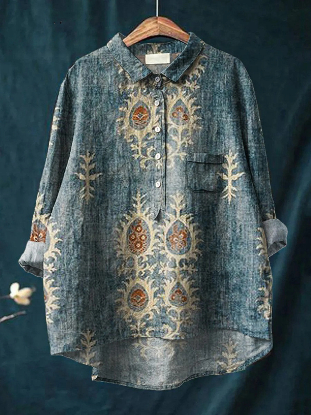Růžena | Halenka s etnicky inspirovanými vintage květy